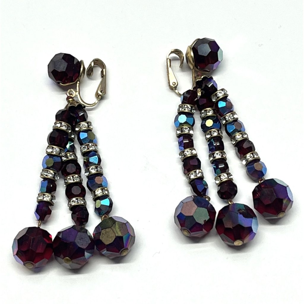 Vintage Vogue Jewelry Crystal Earrings